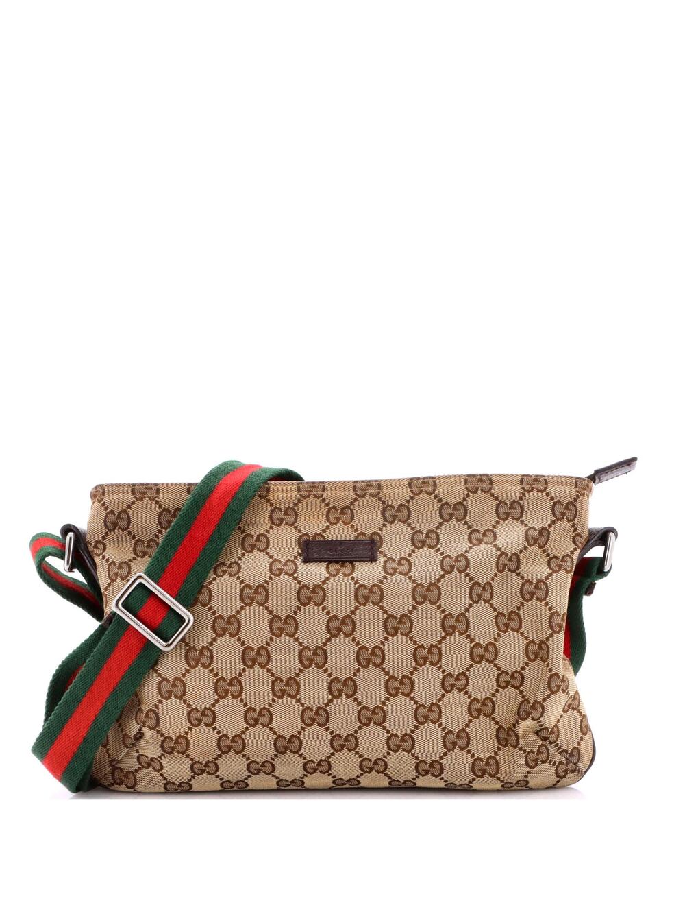 Gucci Web Strap Messenger Bag Gg Canvas #276725G96B